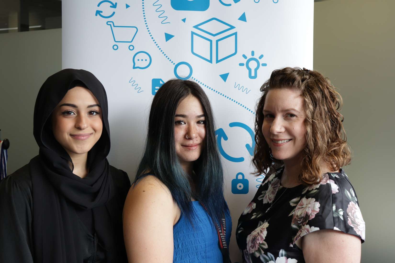 Company X Reseller News Women in ICT finalists Sara Bahr left Jes Elliott centre and Rachel Primrose right